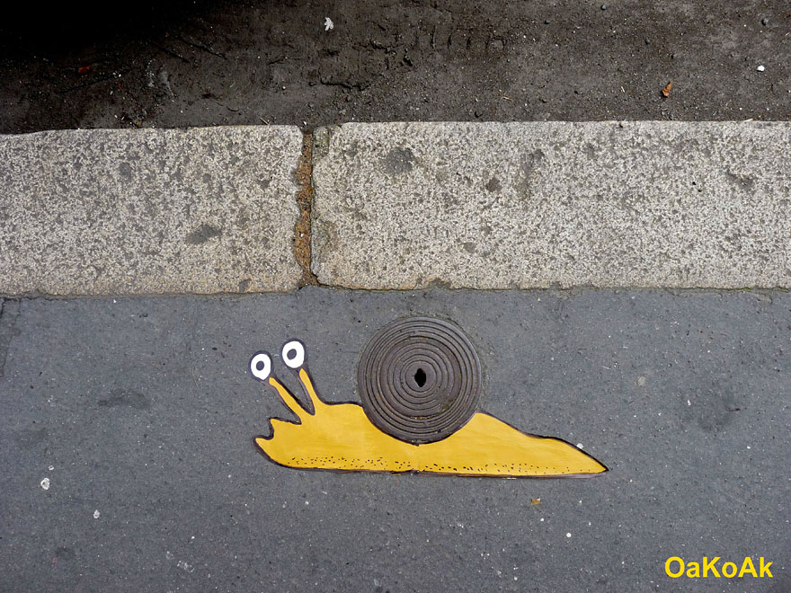 30 More Creative Street Art Works by OakoAk