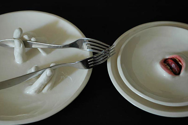 Creepy Tableware by Ronit Baranga