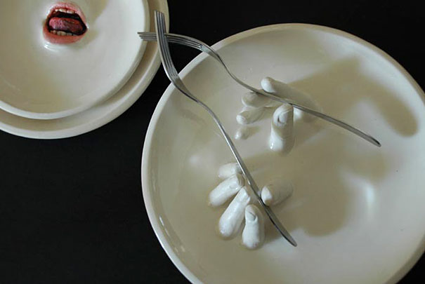 Creepy Tableware by Ronit Baranga Creepy Tableware by Ronit Baranga