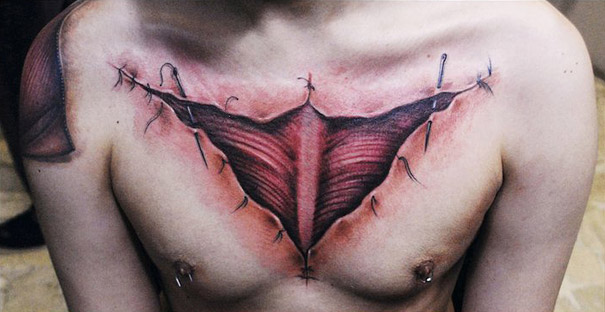 Creepily Realistic Tattoos by Yomico Moreno