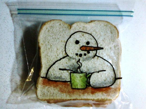 Dad Illustrates Kids’ Sandwich Bags with Fun Drawings Every Day Dad Illustrates Kids’ Sandwich Bags with Fun Drawings Every Day
