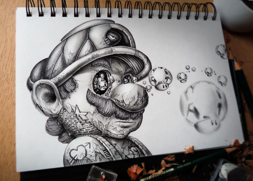 Distroy: Creepy Pencil Drawings Of Famous Cartoon Characters Distroy: Creepy Pencil Drawings Of Famous Cartoon Characters