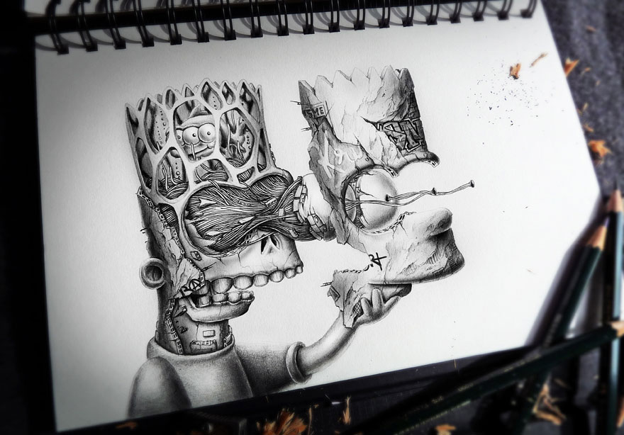 Distroy: Creepy Pencil Drawings Of Famous Cartoon Characters Distroy: Creepy Pencil Drawings Of Famous Cartoon Characters