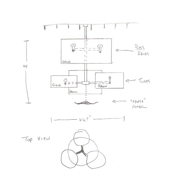 DIY Drum Kit Chandelier