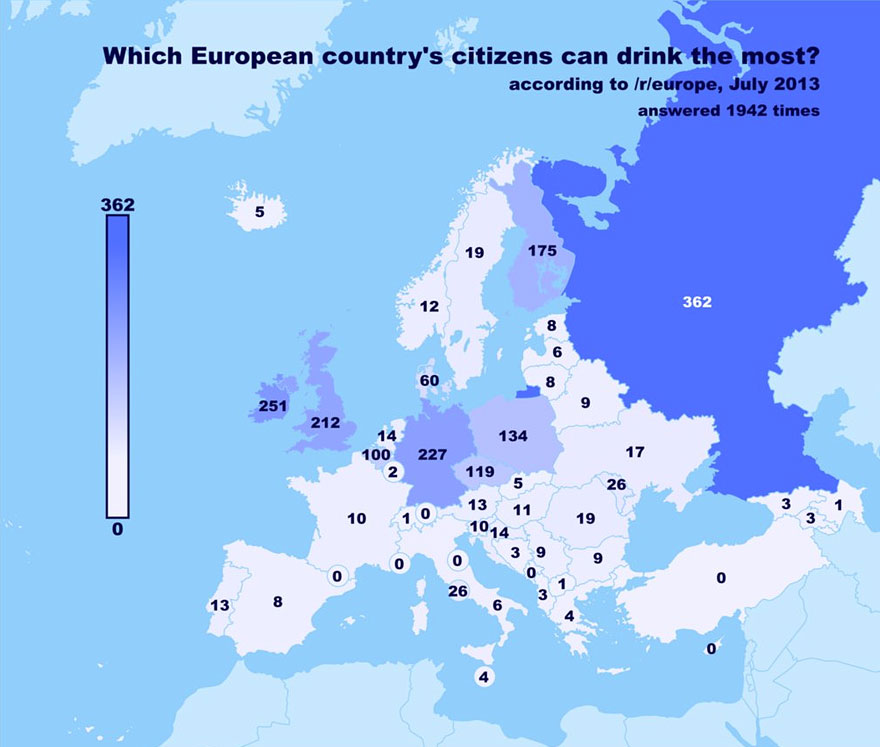 Poll Reveals Europe's Drunkest, Hottest and Silliest-Sounding Countries Poll Reveals Europe's Drunkest, Hottest and Silliest-Sounding Countries
