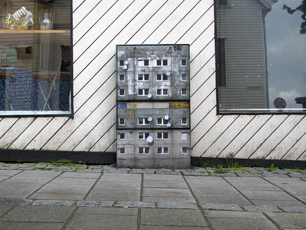 Miniature Buildings: Street Art by EVOL Miniature Buildings: Street Art by EVOL
