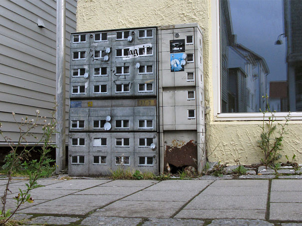 Miniature Buildings: Street Art by EVOL Miniature Buildings: Street Art by EVOL