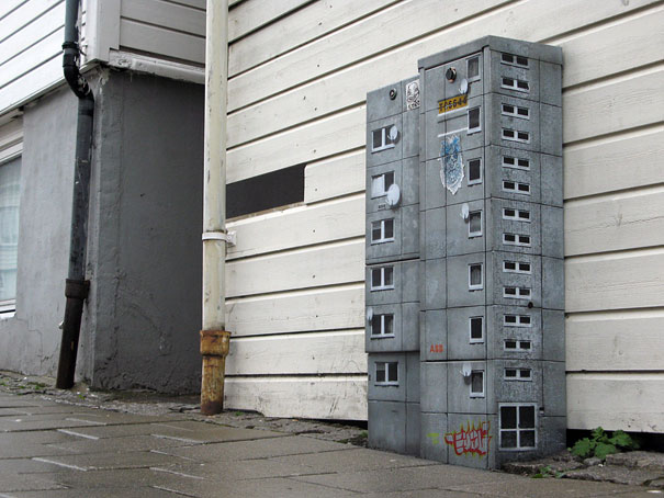 Miniature Buildings: Street Art by EVOL Miniature Buildings: Street Art by EVOL