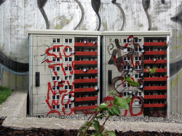 Miniature Buildings: Street Art by EVOL Miniature Buildings: Street Art by EVOL
