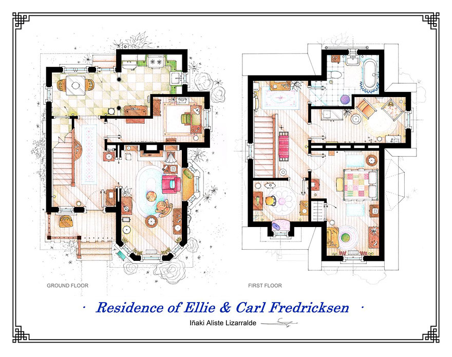 Artist Draws Detailed Floor Plans of Famous TV Shows Artist Draws Detailed Floor Plans of Famous TV Shows