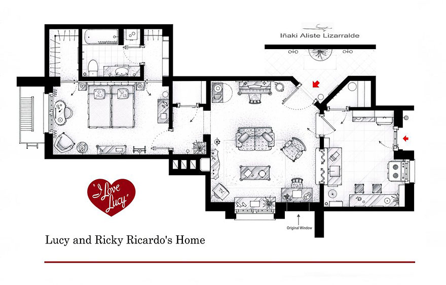 Artist Draws Detailed Floor Plans of Famous TV Shows Artist Draws Detailed Floor Plans of Famous TV Shows