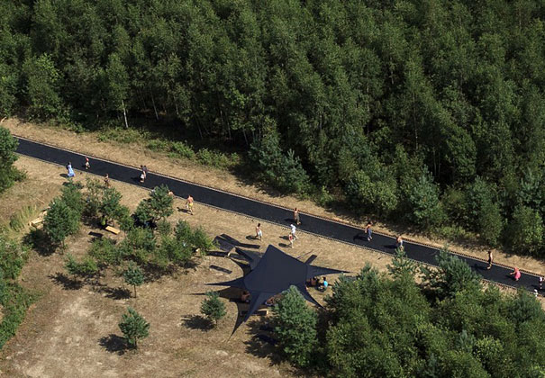 170 Foot Long Trampoline in the Woods of Russia