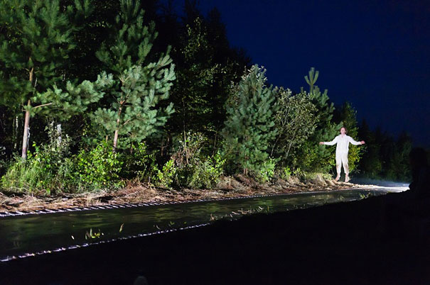 170 Foot Long Trampoline in the Woods of Russia 170 Foot Long Trampoline in the Woods of Russia