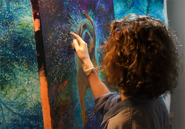 Amazing Finger Paintings by Iris Scott Amazing Finger Paintings by Iris Scott