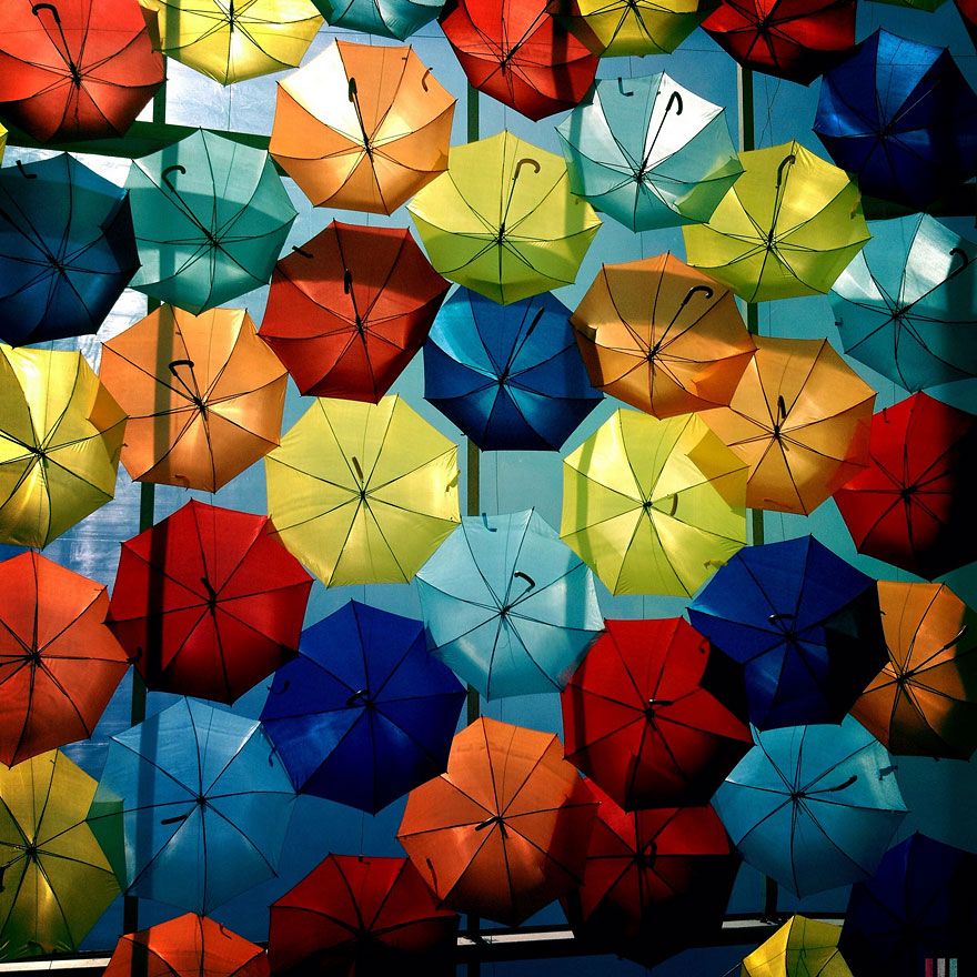 Hundreds of Floating Umbrellas Once Again Cover The Streets in Portugal Hundreds of Floating Umbrellas Once Again Cover The Streets in Portugal