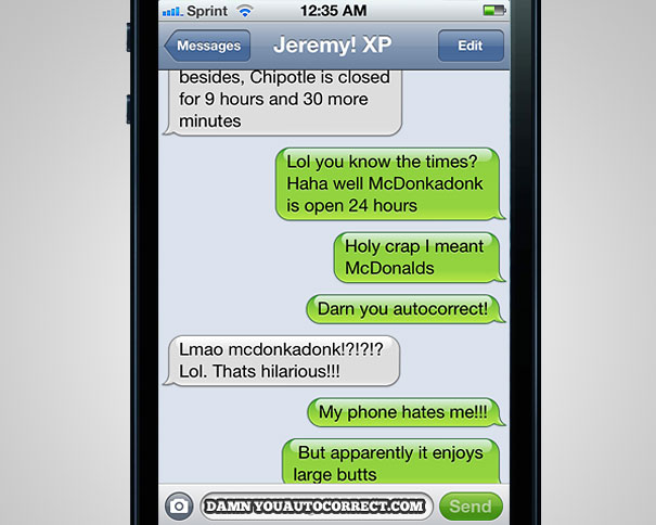 50 Funniest AutoCorrects Of 2012 50 Funniest AutoCorrects Of 2012