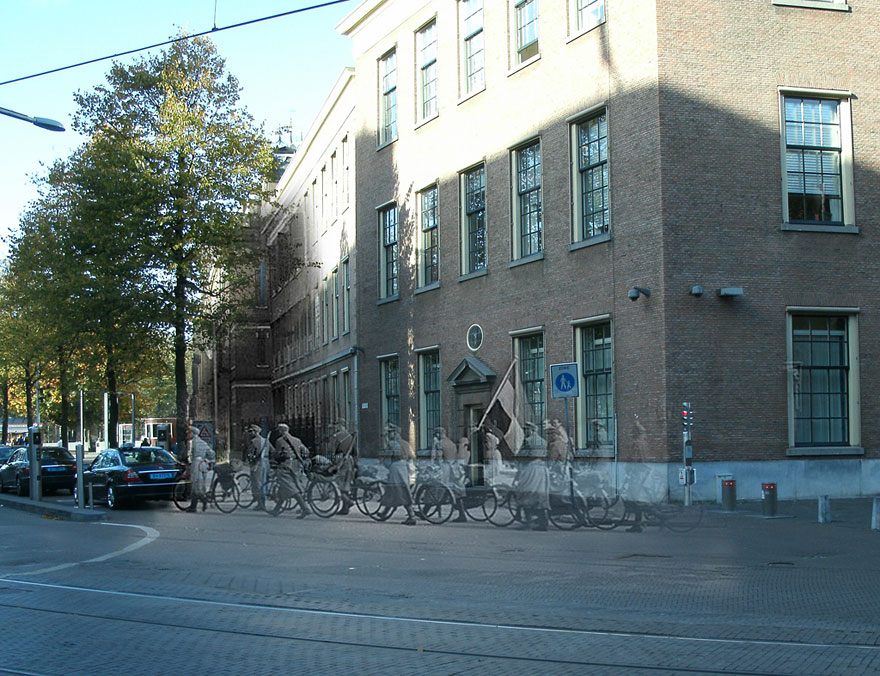 Ghosts of War: WWII Photos Superimposed on to Modern Street Scenes