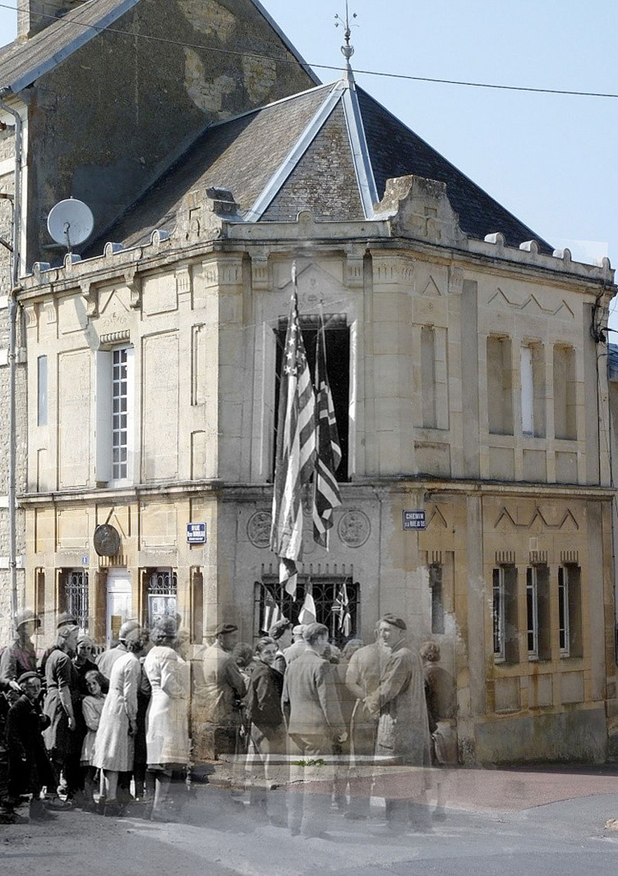 Ghosts of War: WWII Photos Superimposed on to Modern Street Scenes Ghosts of War: WWII Photos Superimposed on to Modern Street Scenes