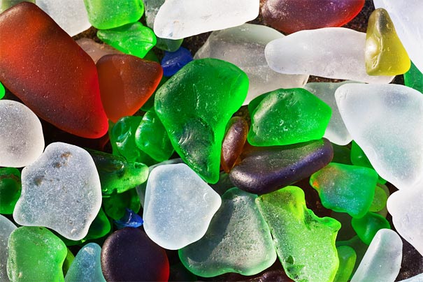 Unique Glass Beach in California