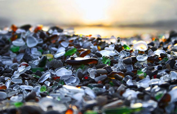 Unique Glass Beach in California