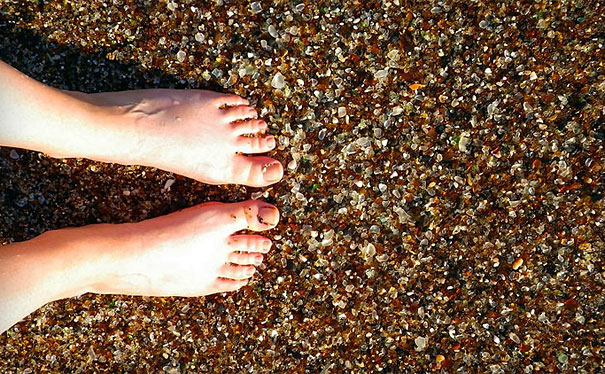 Unique Glass Beach in California