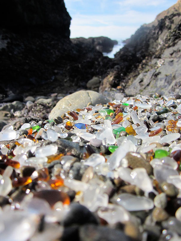 Unique Glass Beach in California