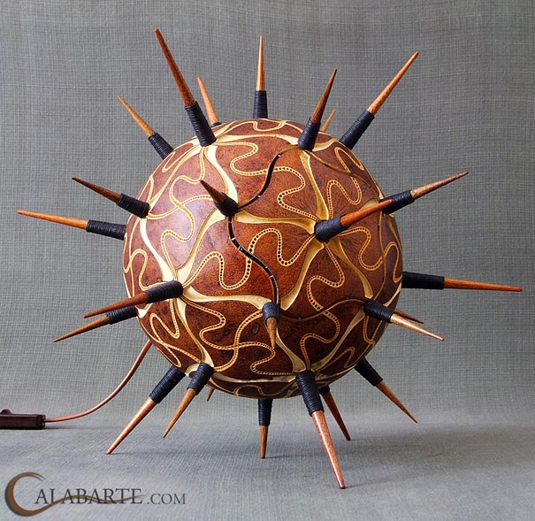 Exotic Gourd Lamps by Calabarte 
