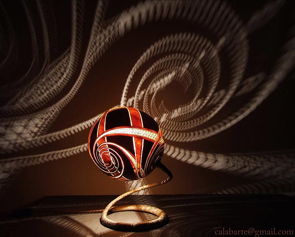 Exotic Gourd Lamps by Calabarte 