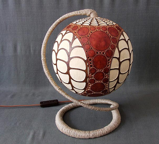 Exotic Gourd Lamps by Calabarte 