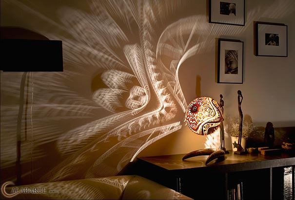 Exotic Gourd Lamps by Calabarte 