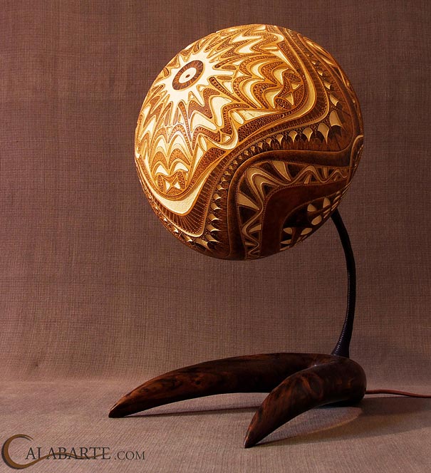 Exotic Gourd Lamps by Calabarte 