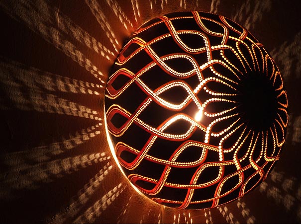 Exotic Gourd Lamps by Calabarte Exotic Gourd Lamps by Calabarte