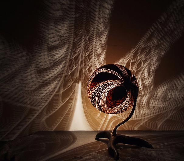Exotic Gourd Lamps by Calabarte 