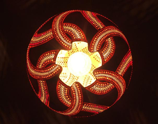 Exotic Gourd Lamps by Calabarte 