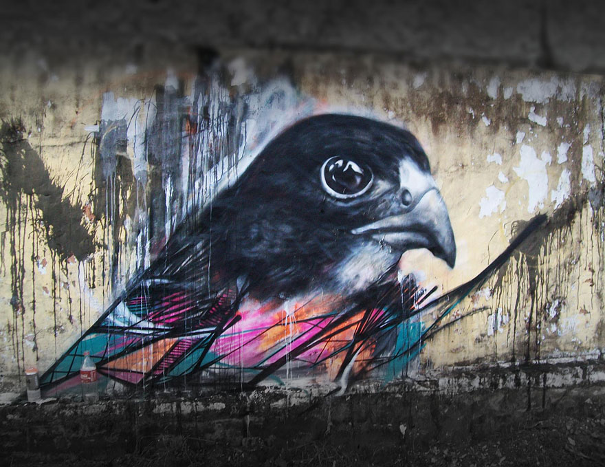 Mesmerizing Graffiti Birds on the Streets of Brazil by L7m Mesmerizing Graffiti Birds on the Streets of Brazil by L7m