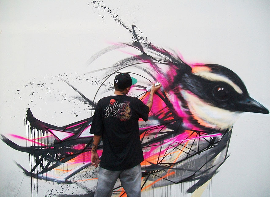 Mesmerizing Graffiti Birds on the Streets of Brazil by L7m Mesmerizing Graffiti Birds on the Streets of Brazil by L7m