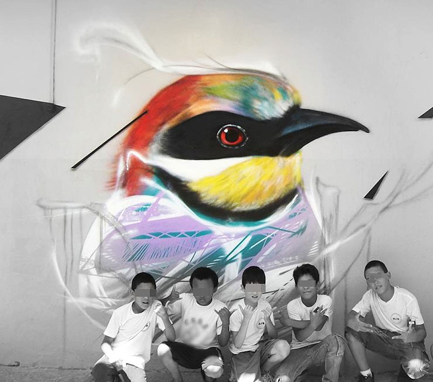 Mesmerizing Graffiti Birds on the Streets of Brazil by L7m Mesmerizing Graffiti Birds on the Streets of Brazil by L7m