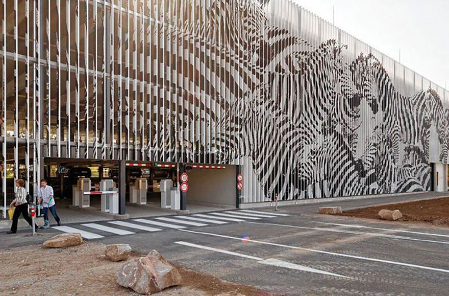 Hidden Railing Street Art That Can Only Be Seen From Certain Angle