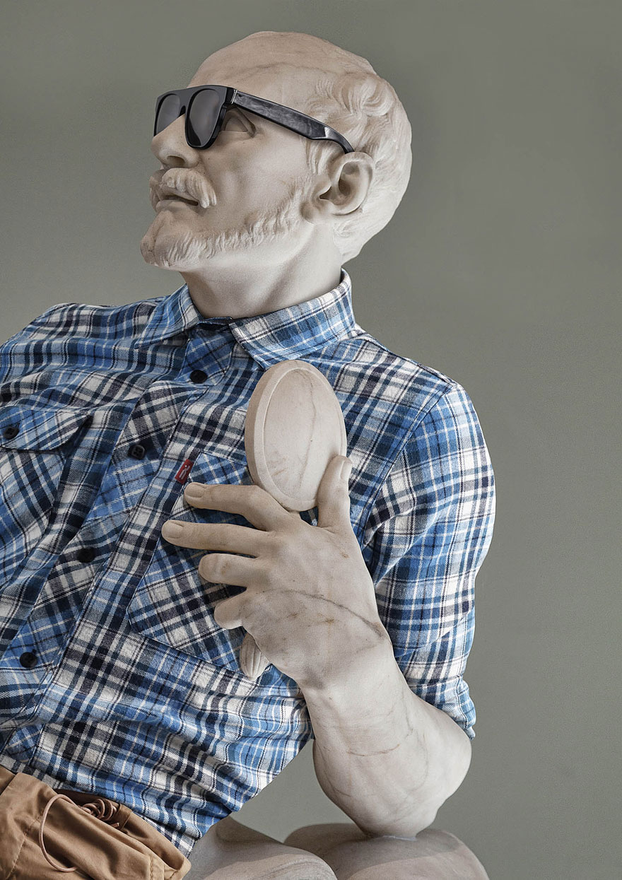 Classical Sculptures Dressed As Hipsters Classical Sculptures Dressed As Hipsters