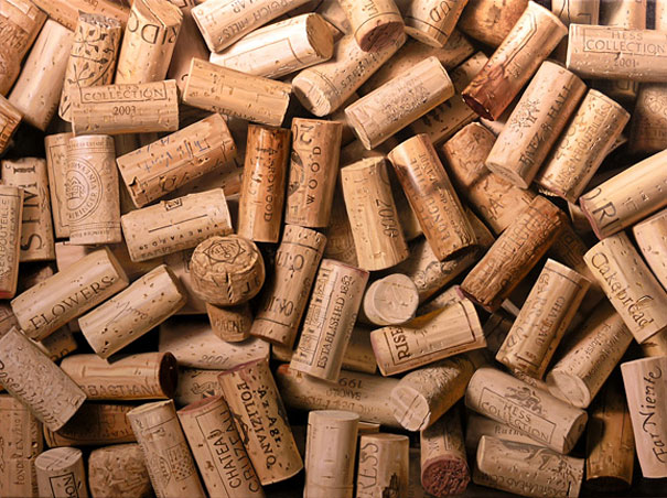 Hyper-realistic artwork of a detailed collection of wine corks. Hyper-realistic artwork of a detailed collection of wine corks.