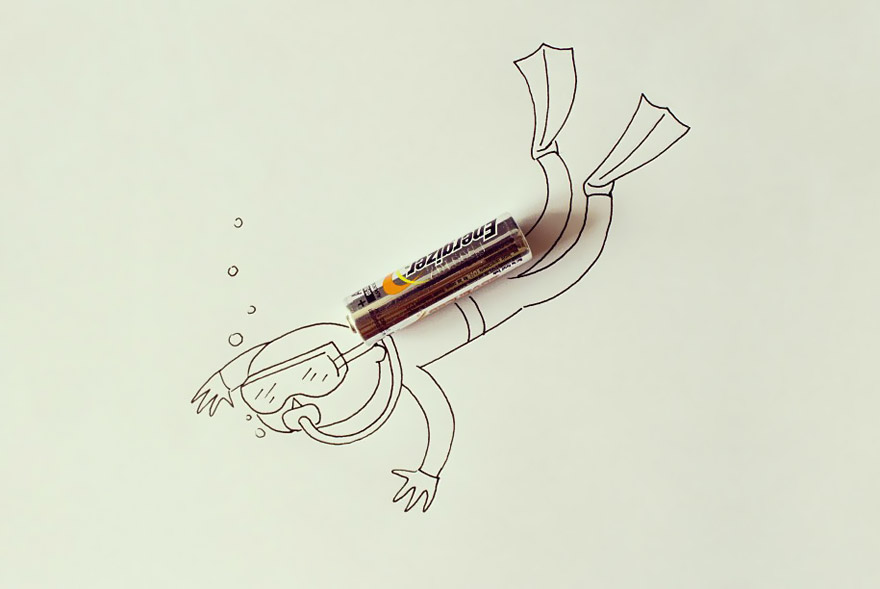 Everyday Objects Turned Into Imaginative Illustrations by Javier P&eacute;rez