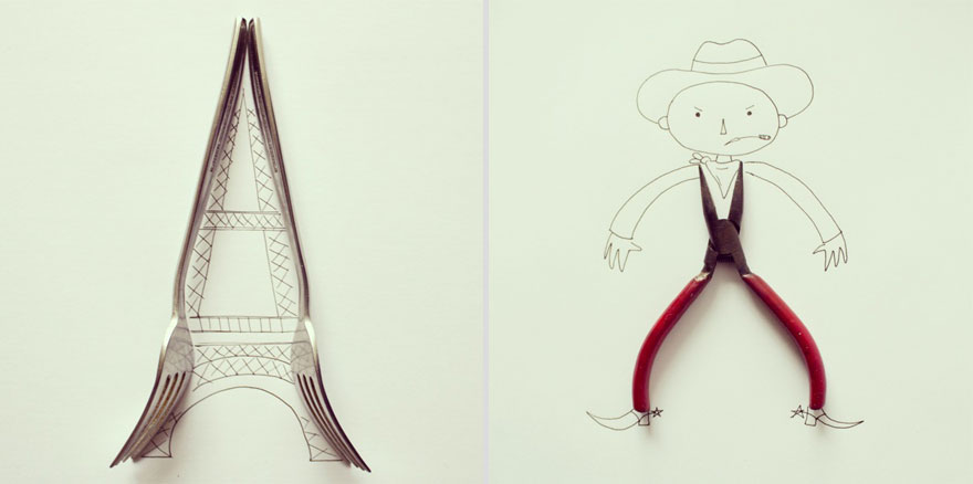 Everyday Objects Turned Into Imaginative Illustrations by Javier Pérez Everyday Objects Turned Into Imaginative Illustrations by Javier Pérez