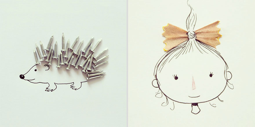 Everyday Objects Turned Into Imaginative Illustrations by Javier P&eacute;rez