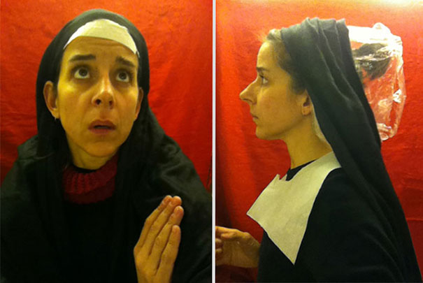 15th Century Flemish Style Portraits Recreated In Airplane Lavatory 15th Century Flemish Style Portraits Recreated In Airplane Lavatory