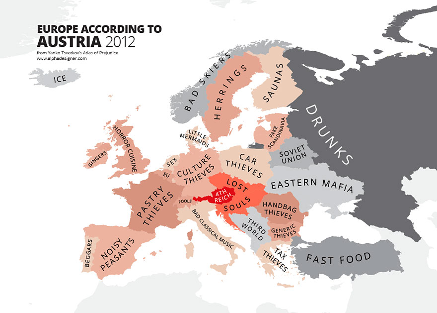 31 Maps Mocking National Stereotypes Around the World 31 Maps Mocking National Stereotypes Around the World