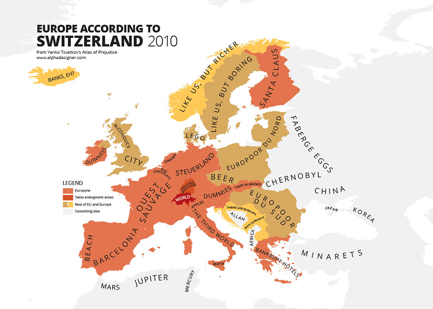 31 Maps Mocking National Stereotypes Around the World