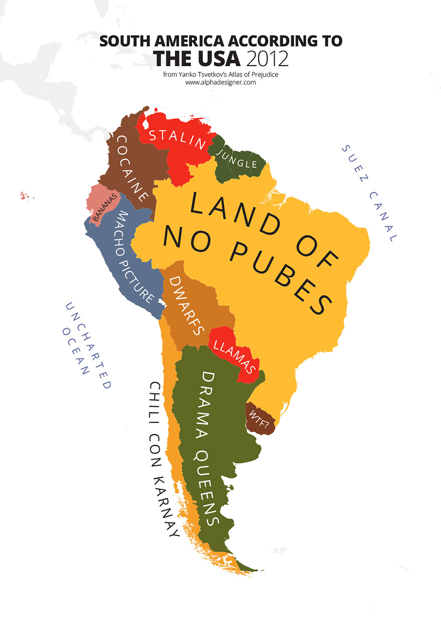 31 Maps Mocking National Stereotypes Around the World