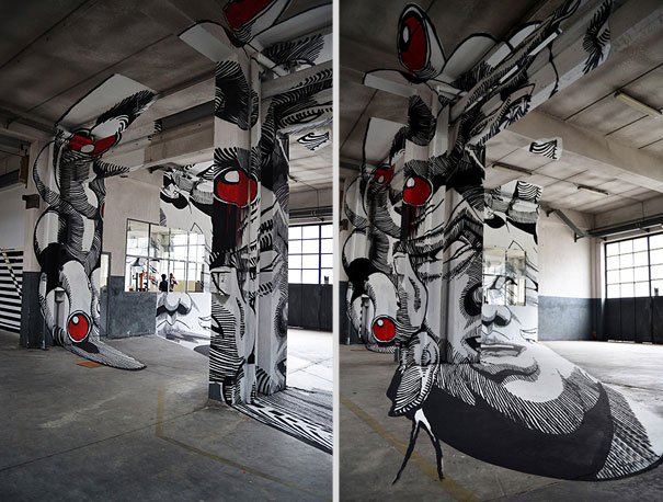 Anamorphic Medusa Inside a Factory Anamorphic Medusa Inside a Factory