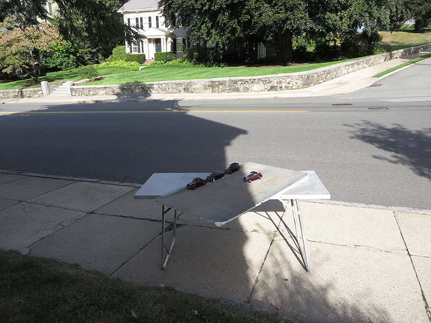 Artist Uses Perspective, Miniature Car Models And A $250 Camera To Create Realistic Historical Photos Artist Uses Perspective, Miniature Car Models And A $250 Camera To Create Realistic Historical Photos