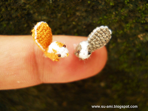 Cute Miniature Crocheted Animals by Su Ami Cute Miniature Crocheted Animals by Su Ami